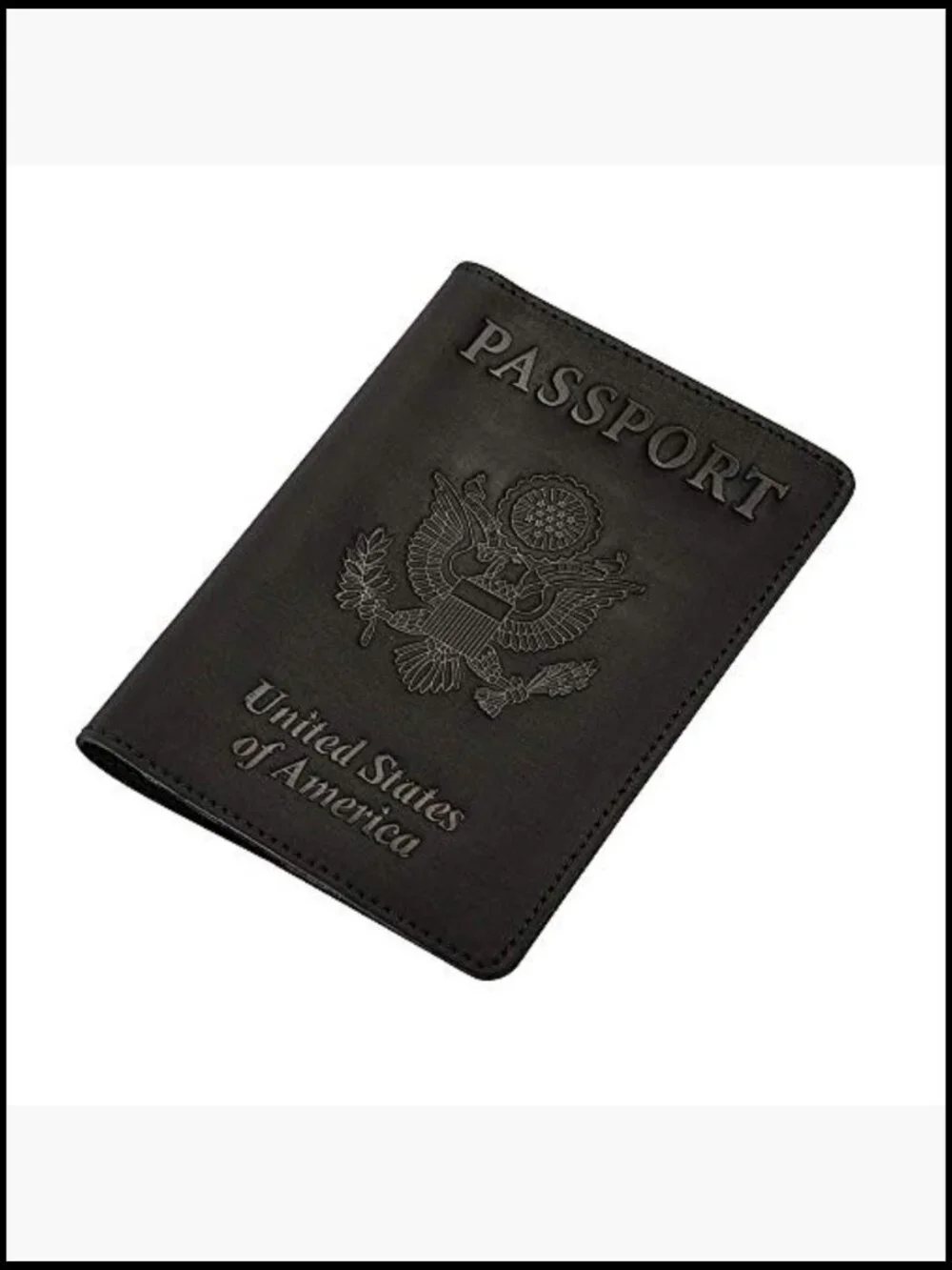 Genuine Leather Passport Holder Travel Wallet RFID Blocking Passport Cover Case